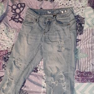 Size one blue ripped jeans